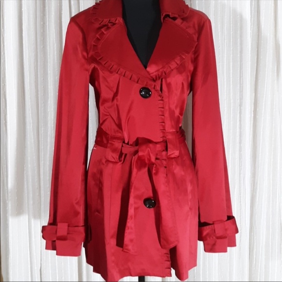 BCX Jackets & Blazers - 🍁BCX🍁 Red Belted Coat 🍂🍁